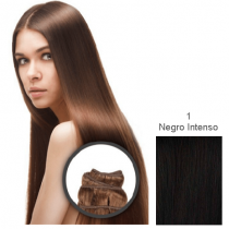 EXTENSIONES ELEGANCE CABELLO NATURAL TEJIDO LISO 70 CM. 100 G. N 1 NEGRO INTENSO