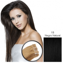 EXTENSIONES ELEGANCE QUERATINA PLANA LISA 50-55 CM.- 10 UNIDADES - N 1B NEGRO NATURAL